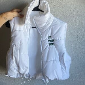 Le par tee white vest